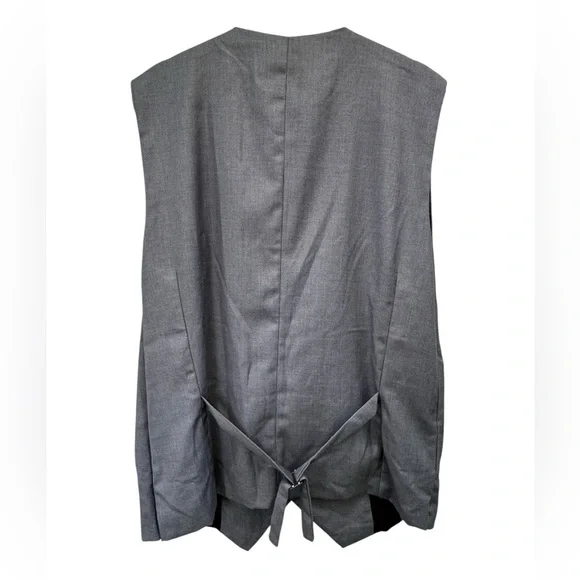 Coofandy Gray and Black Vest with Peaked Lapels size Large - Picture 3 of 5